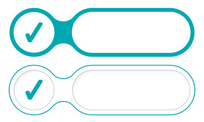 Two abstract buttons for your text and check box