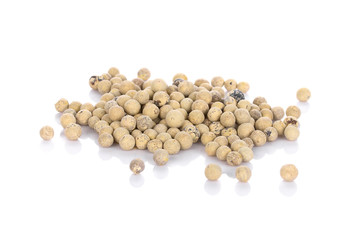 white peppers on the white background