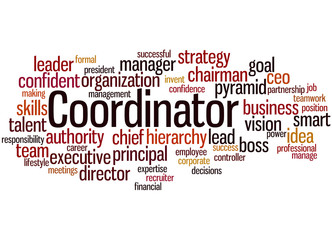 Coordinator, word cloud concept 8