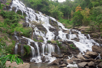 Fototapeta premium Mae Ya Waterfall, the popular place in Chiang Mai , Thailand
