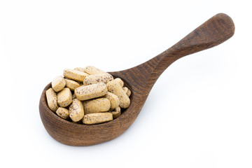 Alternative Medicine. Vitamin capsules. Homeopathic supplement.