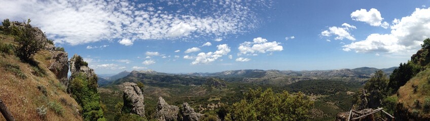 Obraz premium panoramic from monte alto, sardinia, italy