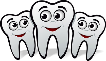 Zahn als Figur oder Logo für Zahnarzt oder Zahnmedizin