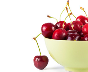 Cherry isolated on white background