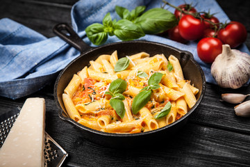Traditional penne pasta