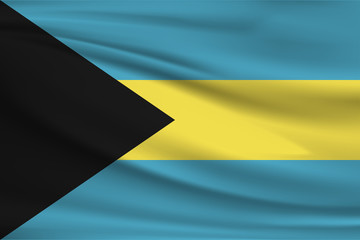 The national flag of Bahamas