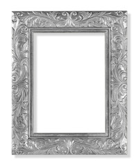 The antique Picture frame isolated on white background