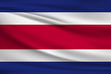 The national flag of Costa Rica