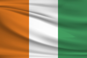 The national flag of Ivory Coast