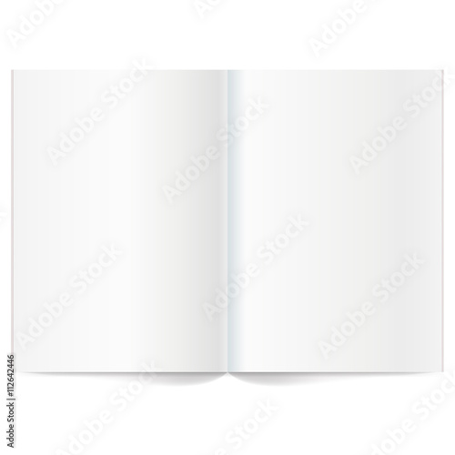 "Vector blank magazine spread. Book Spread With Blank ...