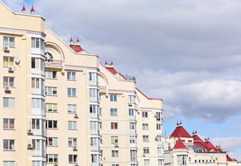 Fototapeta premium Modern buildings on sky background