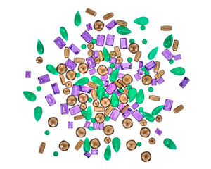 Fashion gemstone placer. Abstract background