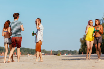 Hipster Friends At The Beach