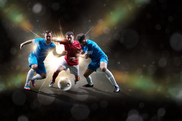 soccer players in action