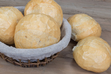 Crusty wheat bread rolls.