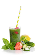 Green smoothie as healthy summer drink
