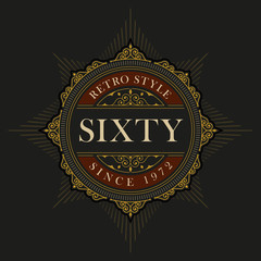 Vector luxury emblem design template