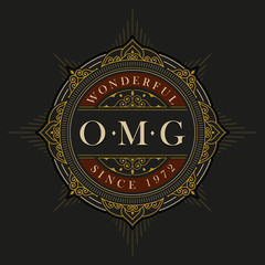 Vector luxury monogram design template