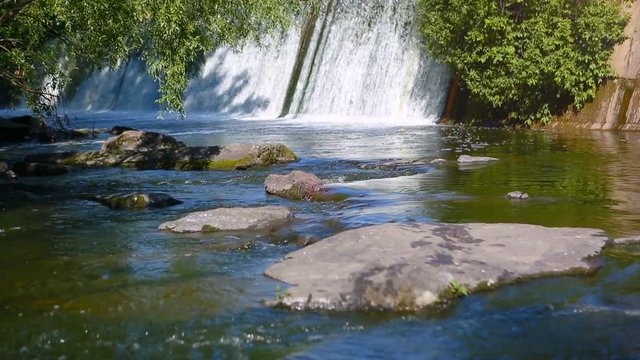 Buki Canyon Waterfall, Ukrainian Falls, Beautiful Fall. Beautiful nature of Ukraine, Buksky waterfall, buky canyon. Active leisure Places in Ukraine.