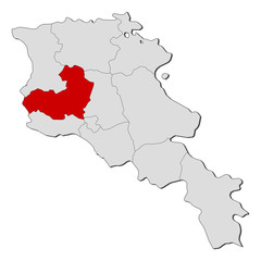 Map - Armenia, Aragatsotn
