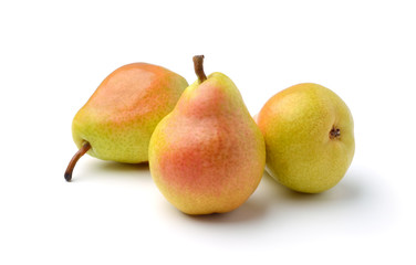 Ripe pears isolated on white