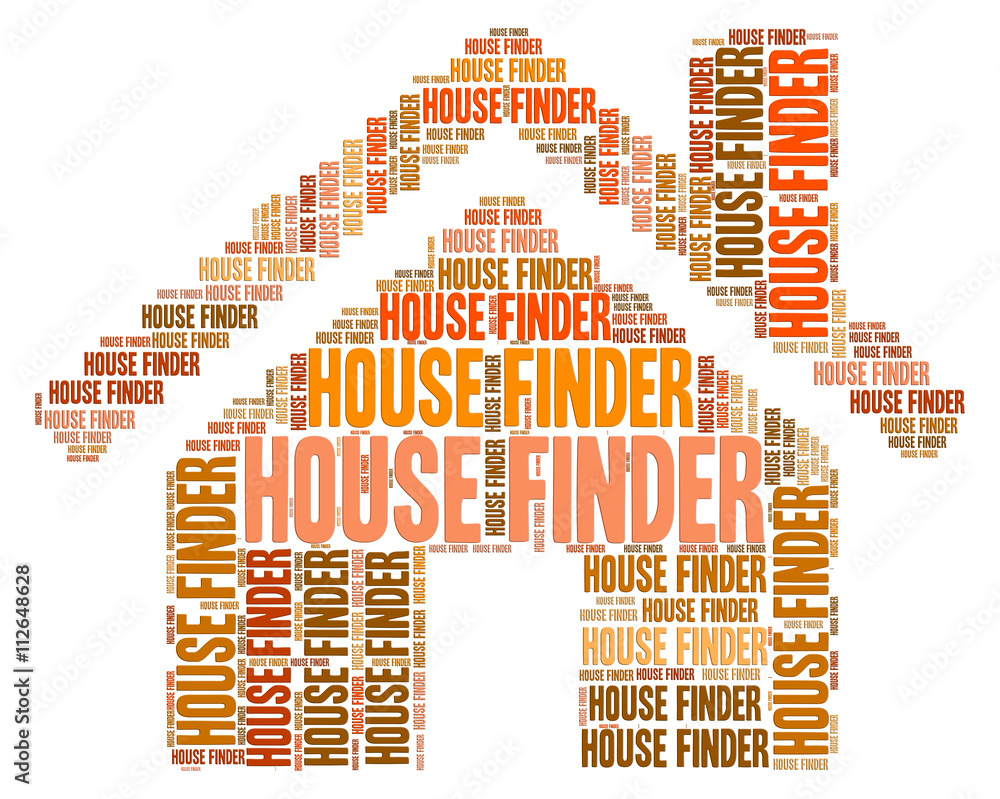 Poster house finder shows properties finding and searching