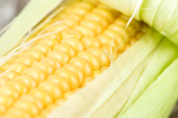 Grains of ripe corn