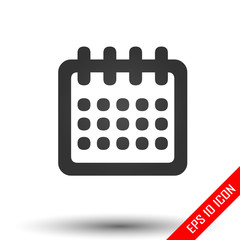 Naklejka premium Calendaricon. Simple flat logo of calendar on white background. Vector illustration.