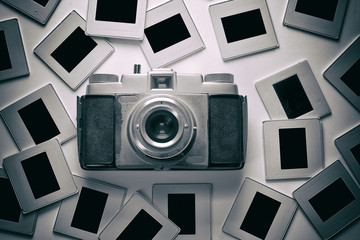 Old camera and slides