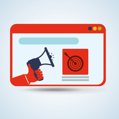 Marketing online design. ecommerce icon. Isolated illustration , vector