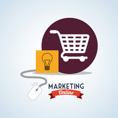 Marketing online design. ecommerce icon. Isolated illustration , vector