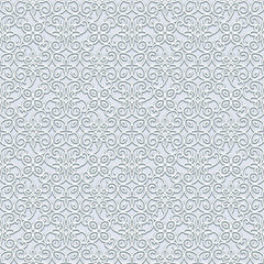 Grey background, seamless lace pattern in neutral color