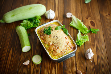 casserole with cheese and zucchini