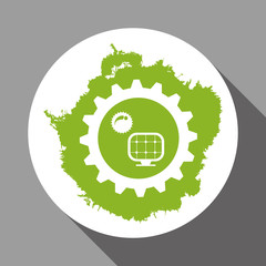 Eco design. Green icon. Isolated illustration , vector