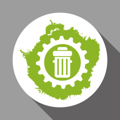 Eco design. Green icon. Isolated illustration , vector