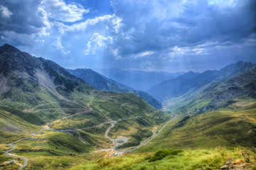 Road in Pyrenees Mountains