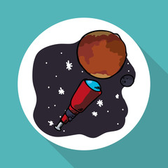 Space design. science icon. Isolated illustration , vector