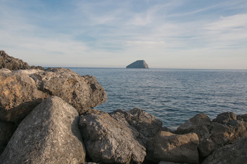 Fototapeta na wymiar rock in the sea, Kapsali Kythira