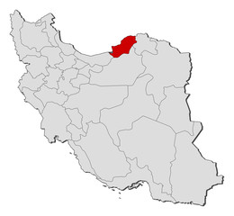Map - Iran, Golestan