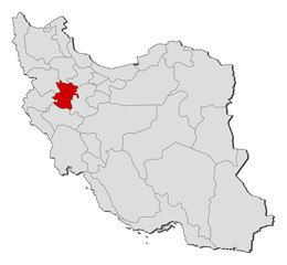 Map - Iran, Hamedan