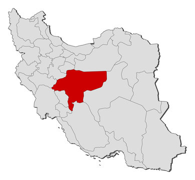 Map - Iran, Isfahan