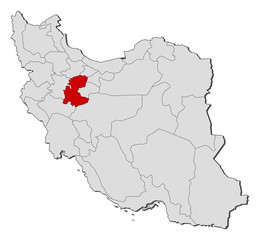 Fototapeta premium Map - Iran, Markazi