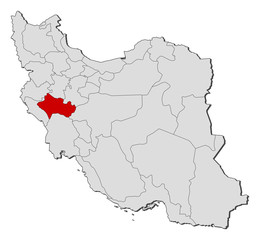 Map - Iran, Lorestan