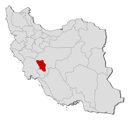 Map - Iran, Chaharmahal and Bakhtiari