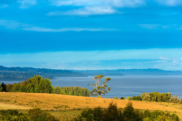 Fototapeta na wymiar View of Chiloe Island