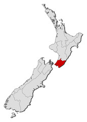 Map - New Zealand, Wellington