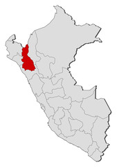 Map - Peru, Cajamarca