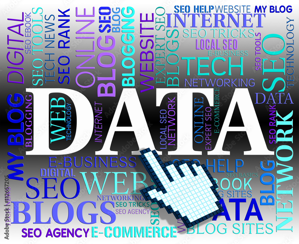 Poster data word represents web site and bytes