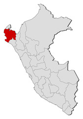 Map - Peru, Piura