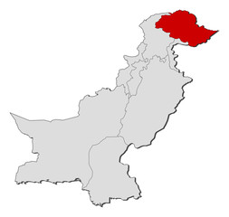 Map - Pakistan, Gilgit-Baltistan